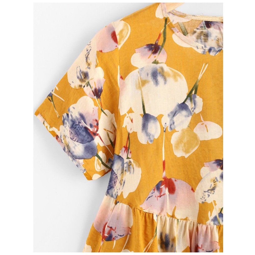 l a s t o n e 🌿 amber orchid // mustard floral - Picture 3 of 5